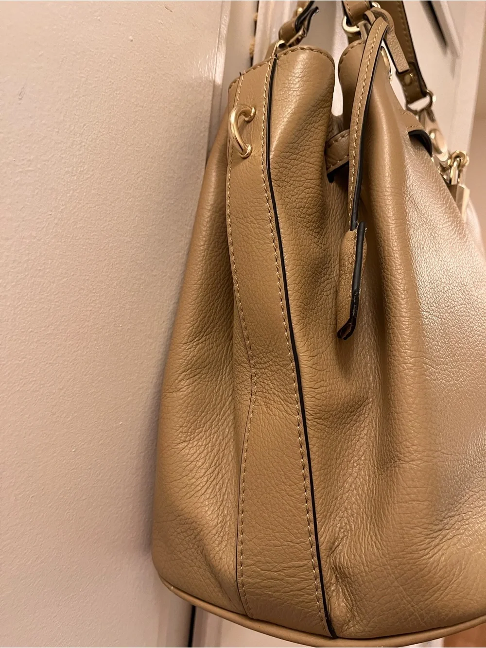 Belle & Bloom Camel Genuine Leather Tote